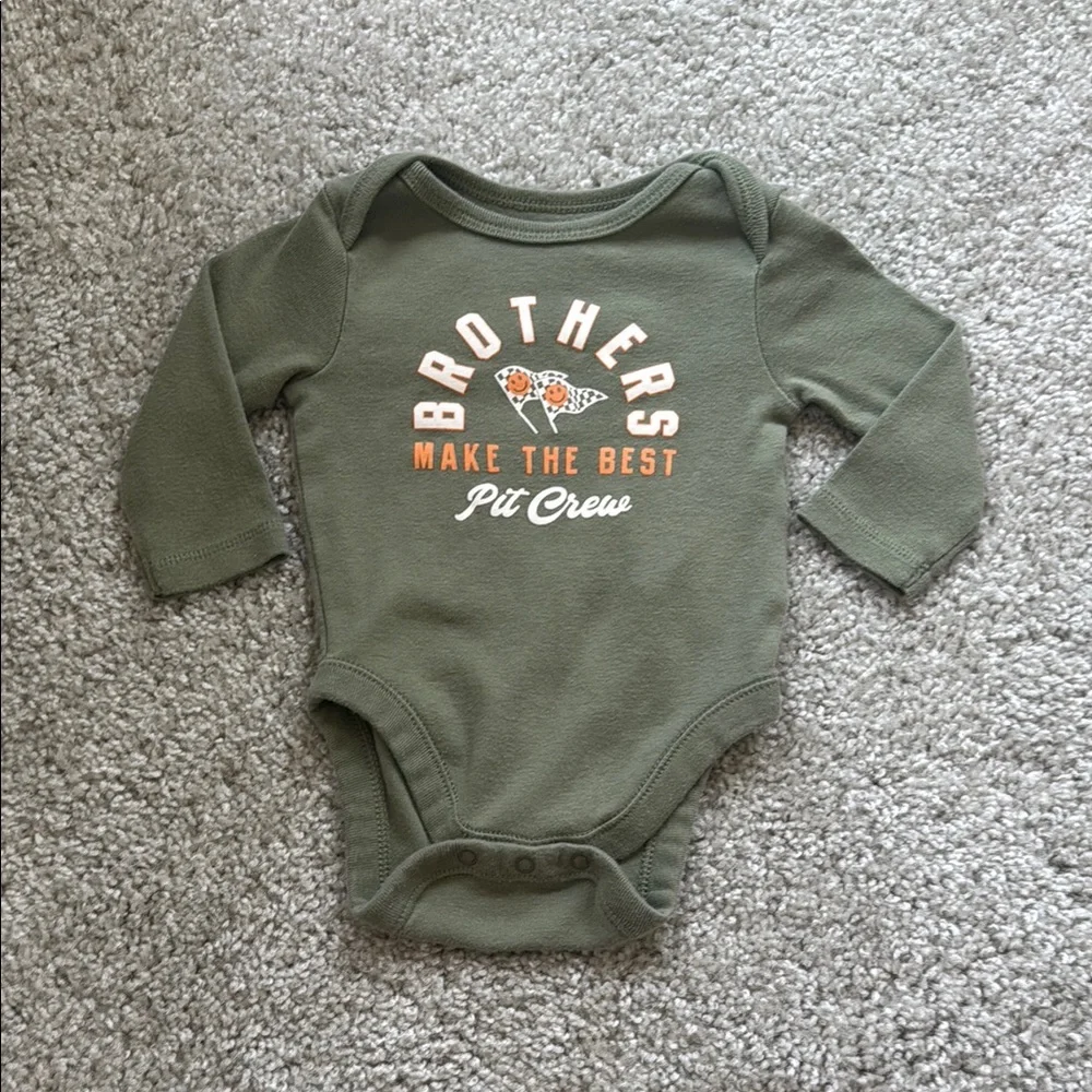 Old Navy Green Bodysuit Brothers Make the Best Pit Crew